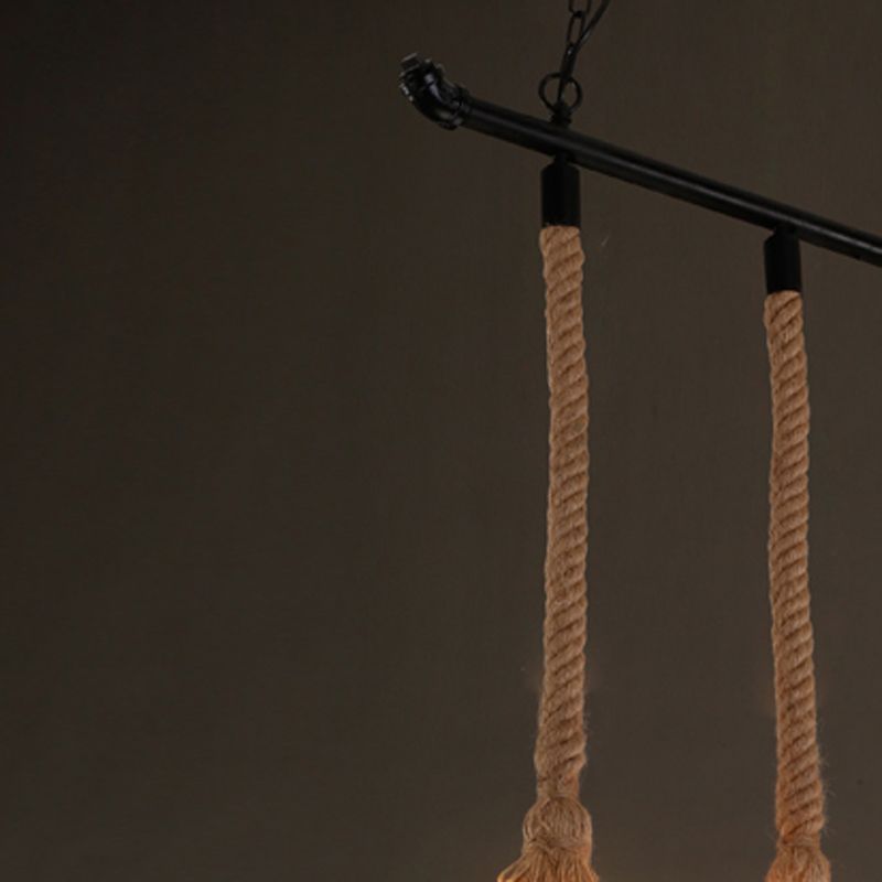 Industrial Style Linear Shape Island Light Metal Chandelier Lamp for Dining Room