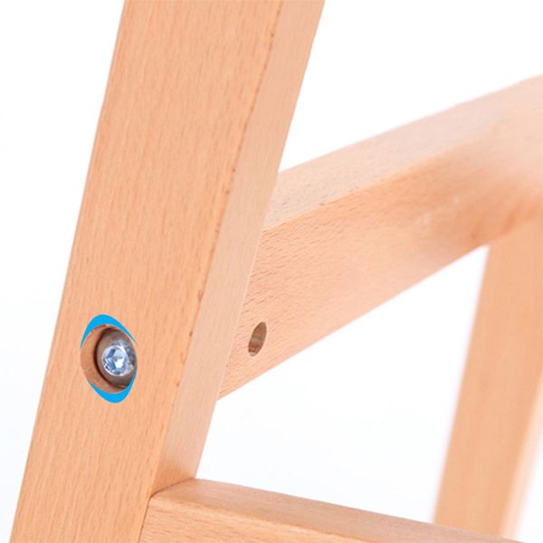 Moderner Tresenhocker ohne Armlehnen, Holz-Kassierer-Barhocker mit Kissen und Pedal