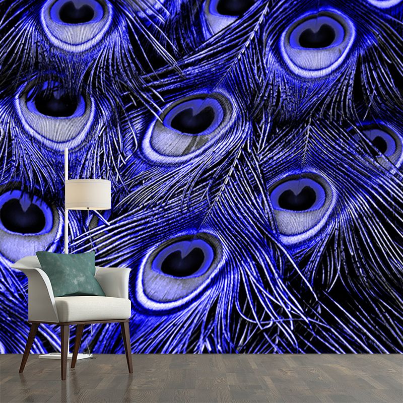 Decorative Wall Mural Wallpaper Peacock Feather Sitting Room Wall Mural
