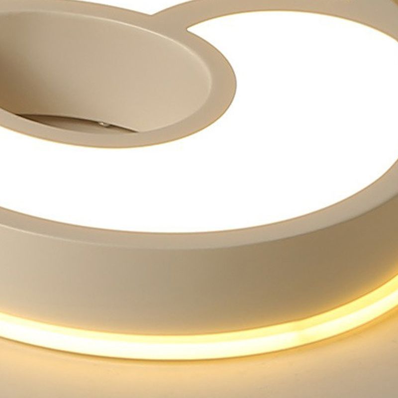 Cartoon Animal Flush Ceiling Light Children's Bedroom LED Flush Mount Light Fixture