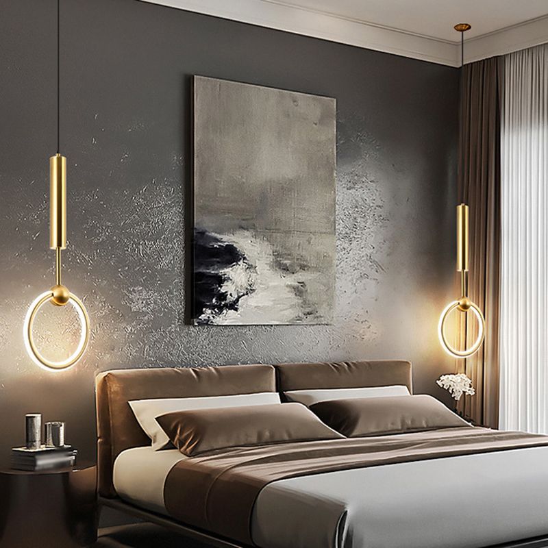 Lumière suspendue linéaire minimaliste Aménagement d'éclairage pendentif moderne pour le salon