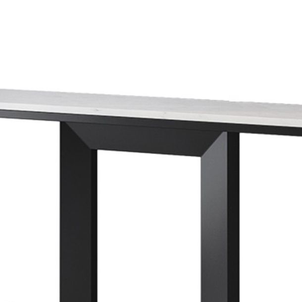 Glam Marble Console Table Iron Half Moon Console Sofa Table for Hall
