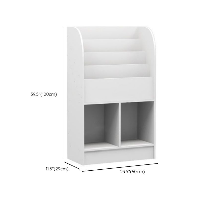 Modem Wooden Bookshelf Pure White Geometric Shelf Bookshelf for Home Office