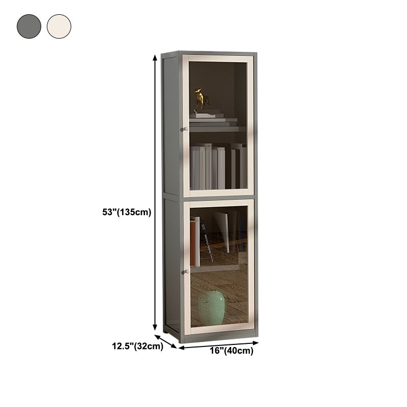 Scandinavian Style Bookshelf Engineer Wood with Door Bookcase for Office
