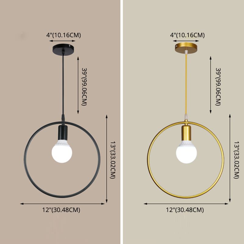 Metallhangende Deckenleuchte geometrische minimalistische Style Hanging Pendellicht für Stoffladen