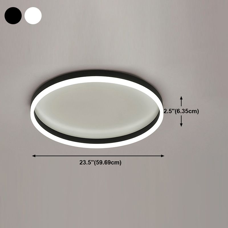 Luminaires de plafond encastrés de simplicité noire de lumière montée par plafond de LED pour le salon