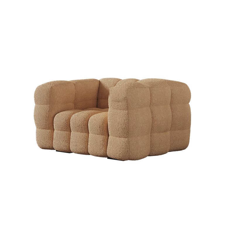 Modern 29.5" Height Tuxedo Arm Biscuit Back Sofa For Living Room