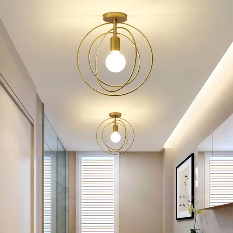 Modern Ceiling Light 1-Light Ceiling Mount Light with Metal Shade for Bedroom