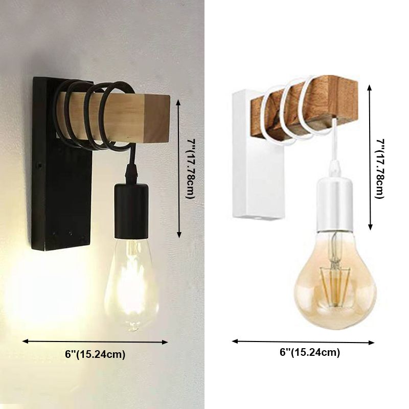 Holzwandbeleuchtung Vorrichtungen zeitgenössischer Stil 1 Lichtwandmontierte Leuchte