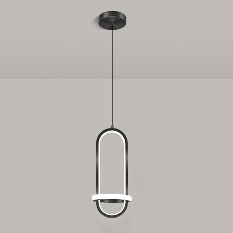 Metal Geometric Ceiling Suspension Lamp Simplicity Style LED Hanging Pendant Light