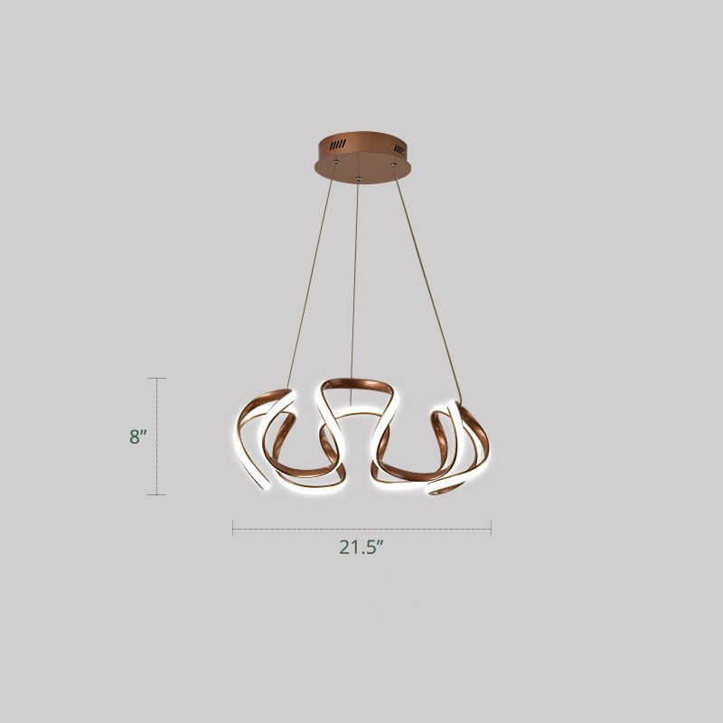 Curve placcate in oro LAMPAGGIO LED LAMPAGGIO SEMPLICITÀ LAMONO ACRILICO LIMA PER LA CAMERA PASSAGGI