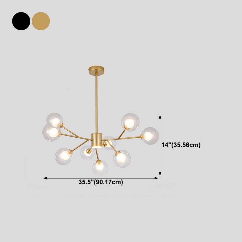 Lámpara de lámpara de lámpara de forma esférica vaso de estilo moderno 1 lámpara colgante de luz para comedor