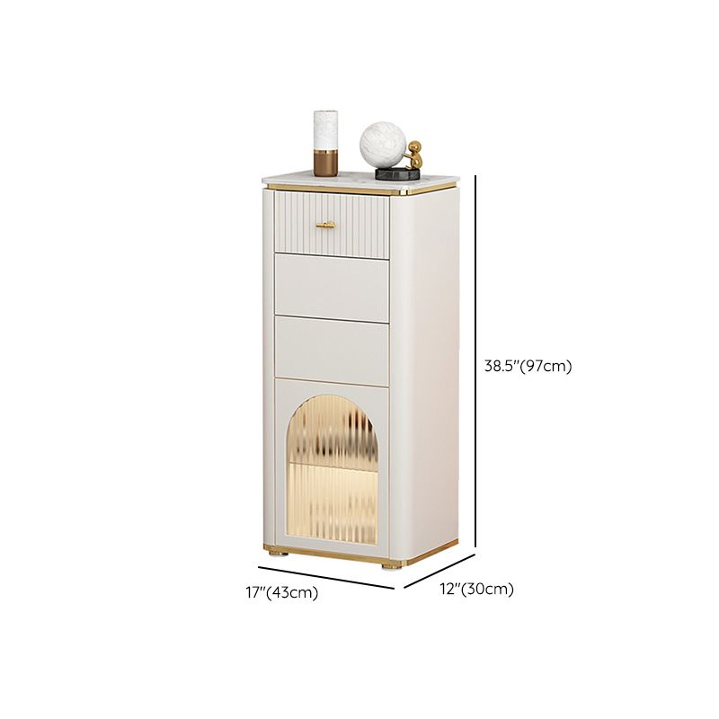 11.7 Inch Width Storage Chest Classic Glam Dresser with 1/2/3 Drawers