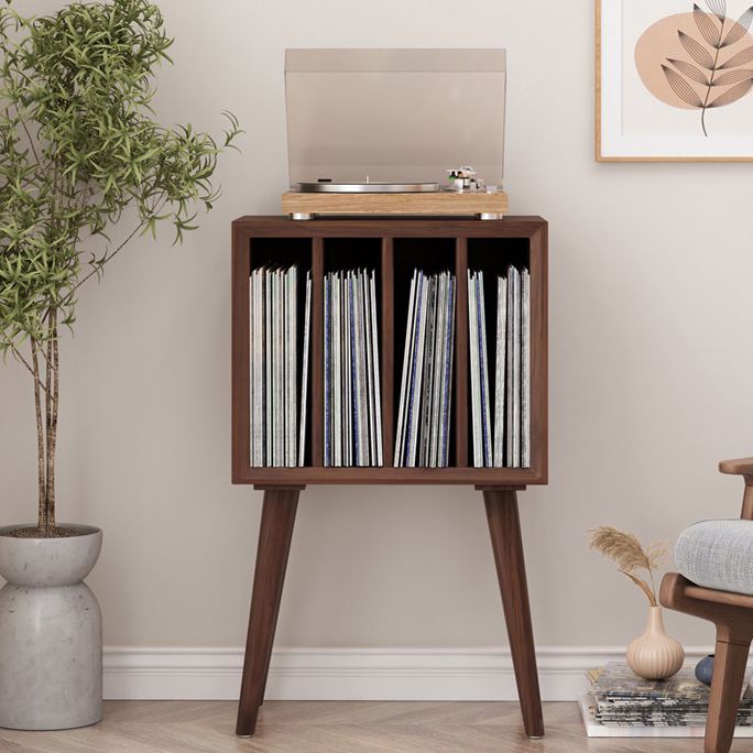 Contemporary Style Standard Bookcase Wooden Vertical Closed Back BookShelf