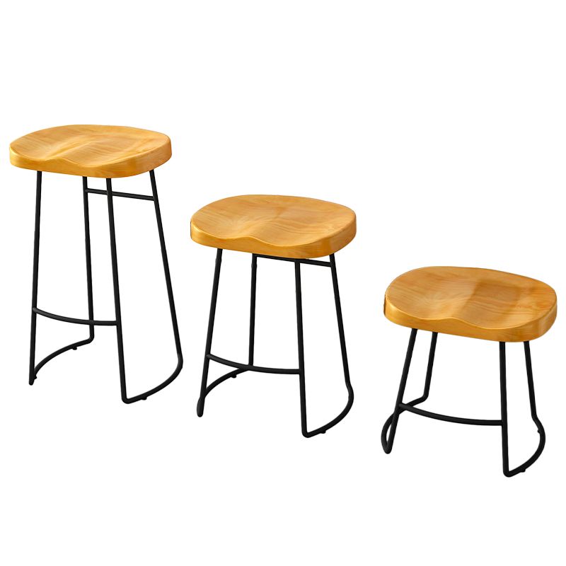 Taburete de bar de estilo moderno con reposapiés, patas de hierro, taburete para restaurante y bar