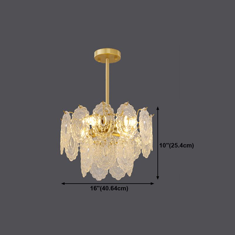 Lampada in stile moderno lampadario in metallo in metallo vetro a più luci ciondolo lampadario