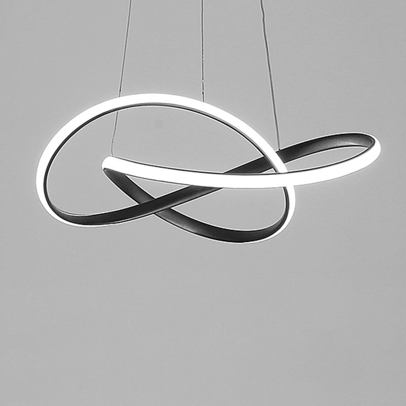 Modern Dining Room Lighting Twisted Turned Lighting Fishersts con ombra acrilica