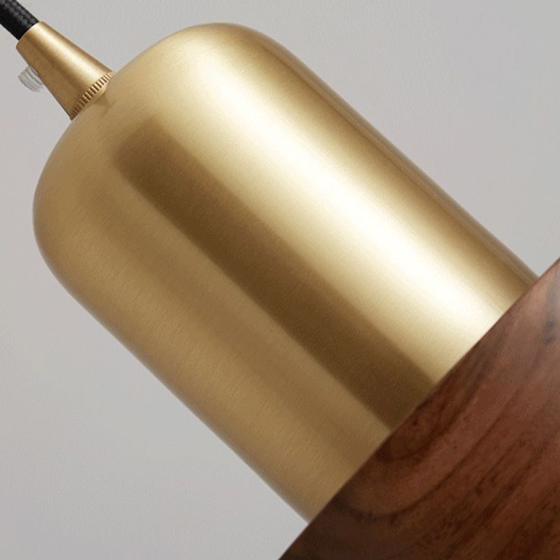 Illuminazione a parete dorata moderna 1 foglio di lampada da parete in ottone con legno per camera da letto