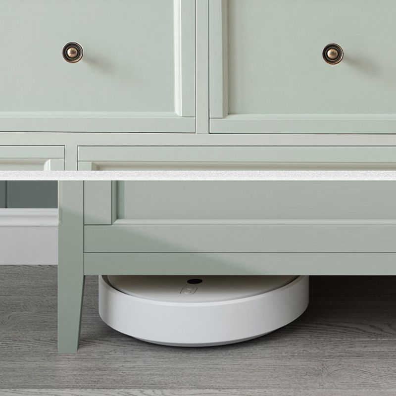 Green Scandinavian Wood Storage Chest with Soft-Close Drawers for Home