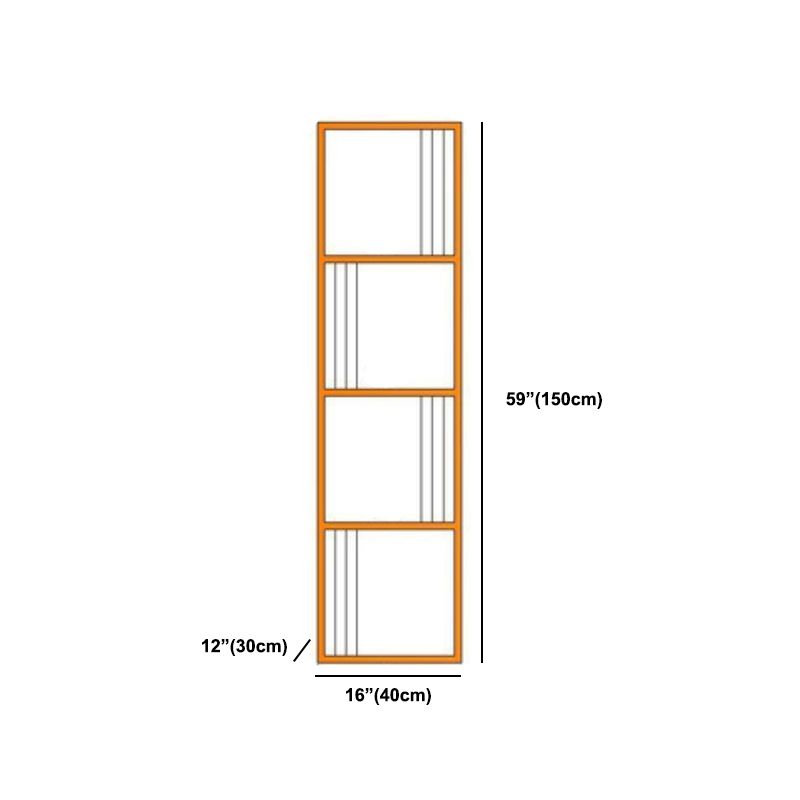 Vertical Open Shelf Bookcase Metal Etagere Book Shelf for Bedroom