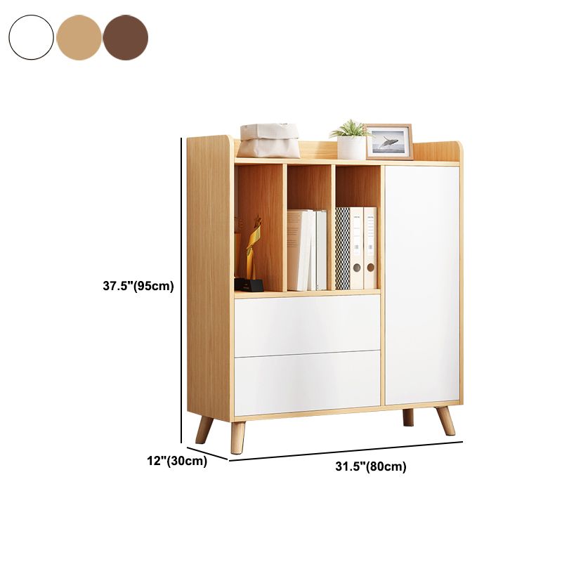 Modern Standard Bookshelf Matte Finish 11.81" W Engineered Wood Shelf for Living Room