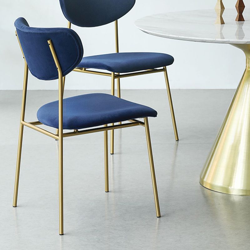 Upholstered Dining Chair Glam Style Open Back Side Chair for Indoor