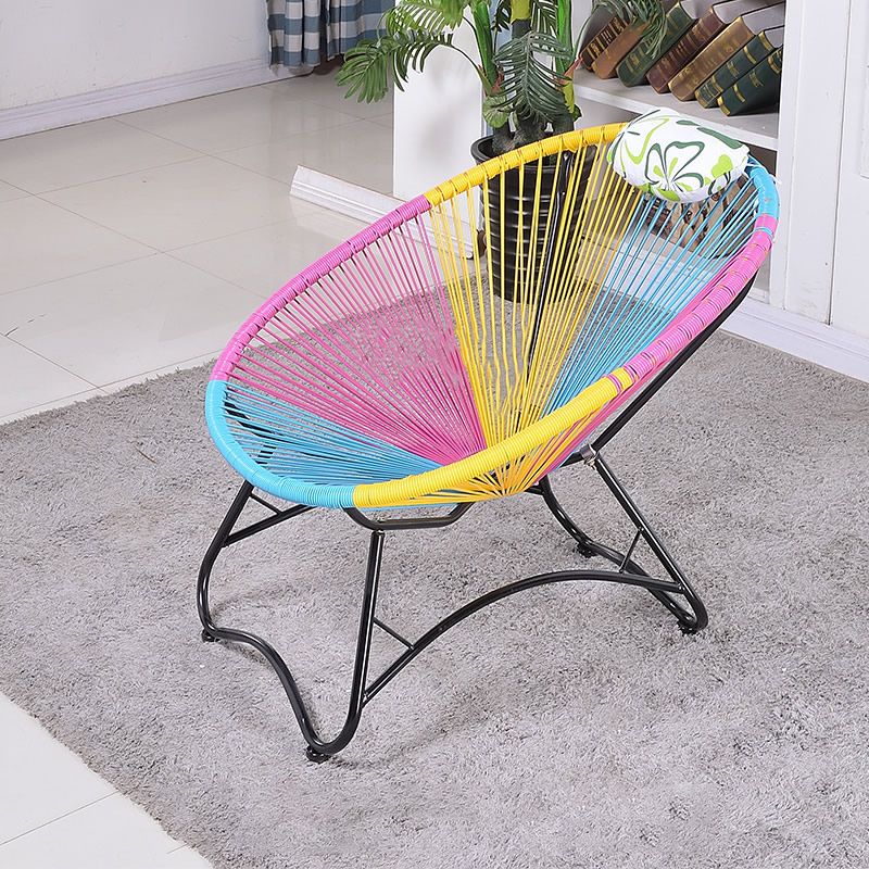 Iron Base Rocking Chair Lounge Simple Plastic Material Chair for Living Room