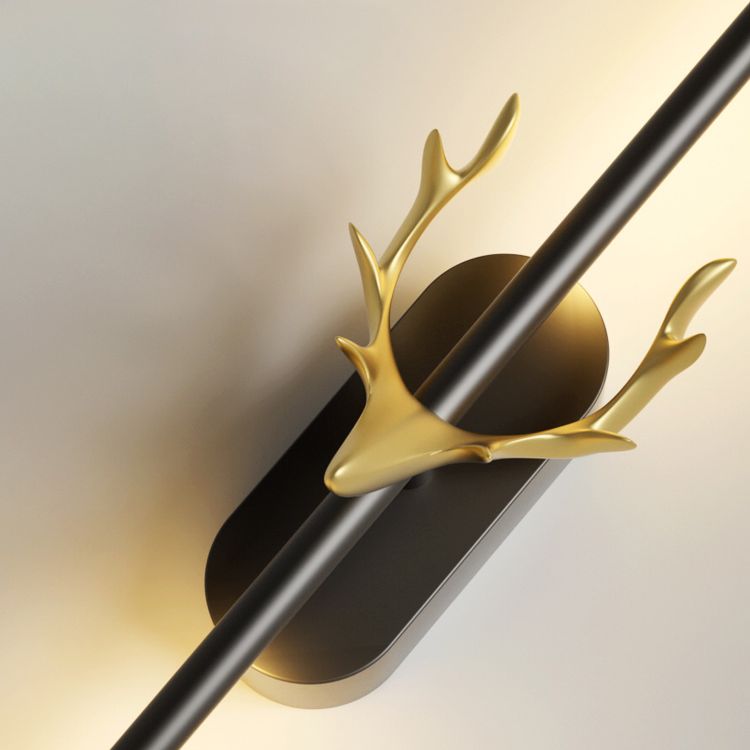 Disparo de pared en forma de línea LED con metal asquera simple moderno de montaje en la pared interior de la pared lámpara