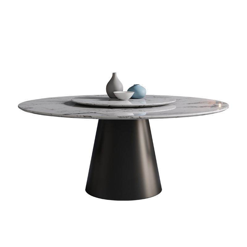 Contemporary Stone Round Dining Set 1/4/7/11 Pieces Turntable Dining Furniture for Home