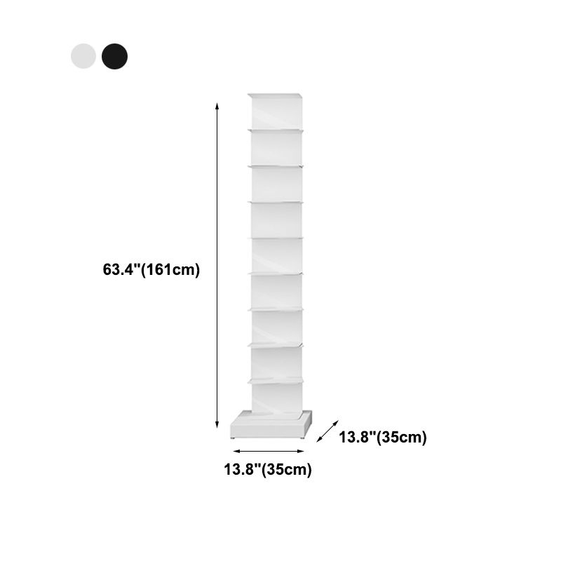 Modern Style Bookcase Metal Closed Back Bookshelf for Home Office