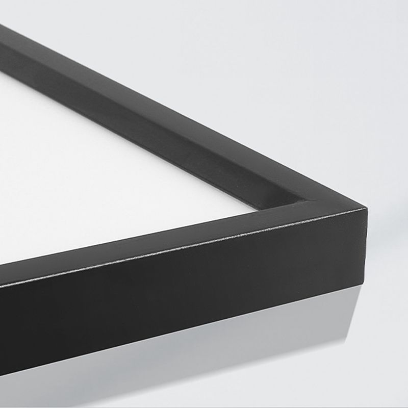 Plafonnier LED de forme rectangulaire en aluminium moderne, 1 lumière, montage encastré pour salle à manger