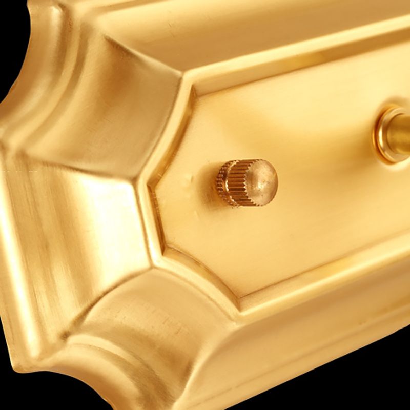 14" Long Metallic Bar Vanity Light Mid Century Modern Wall Mount Light in Brass