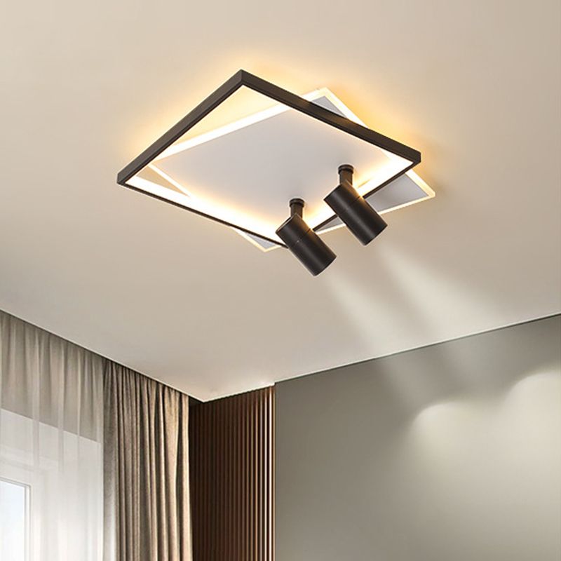 2-Light LED Flush Mount Lighting Track Lighting Double-deck Square Light Room Light Restaurant Light