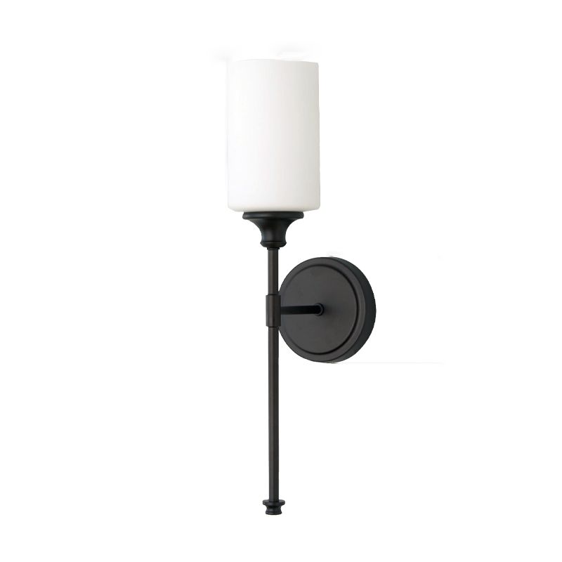 Glass Cylinder Wall Lighting Modern Style 1 Light Wall Lighting Fixtures