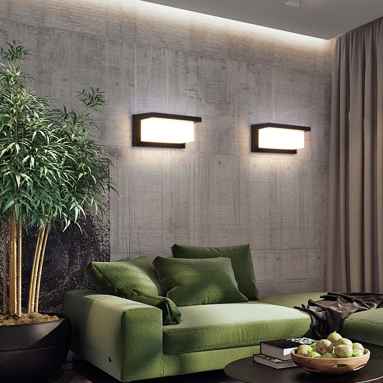 Modern Rectangle Wall Lighting 1 Light Wall Sconce Light with Acrylic Shade