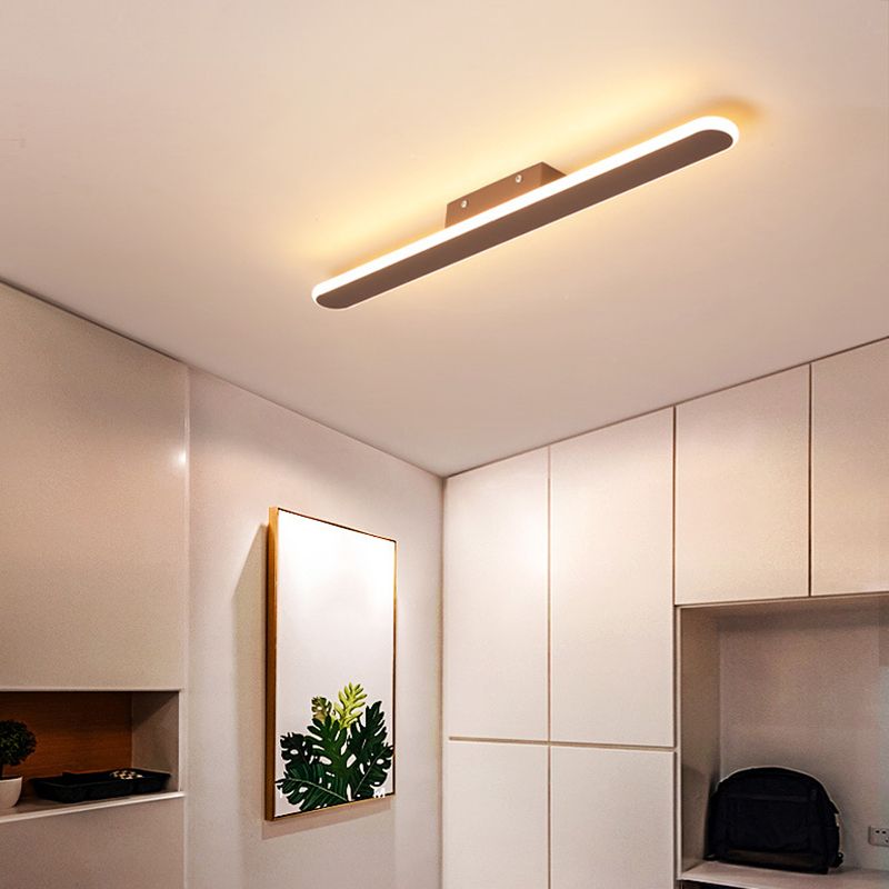 Plafonnier encastré linéaire à 1 lumière, nouveau plafonnier moderne en acrylique