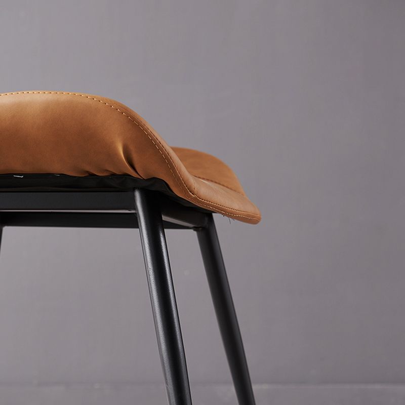 Restaurante contemporáneo Silla lateral con respaldo sólido Silla de comedor de cuero