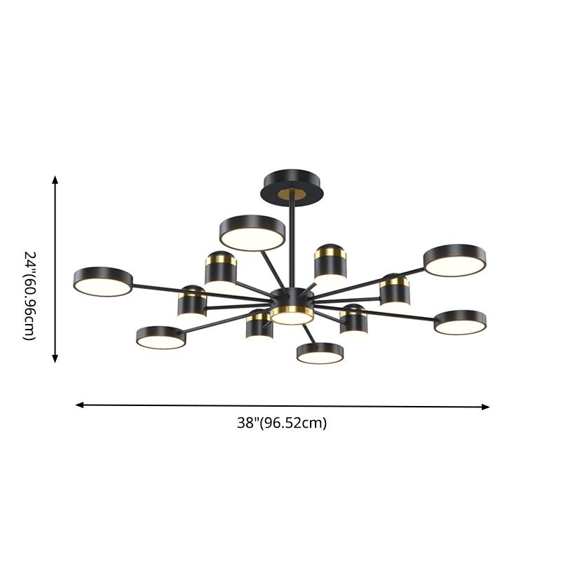Moderno lampadario in metallo leggero a led aderente ciondolo a soffitto acrilico per soggiorno sala da pranzo