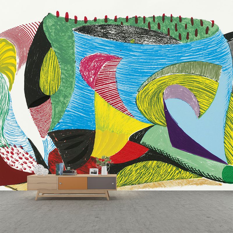 Niet-geweven hele kleurrijke muurschilderingen kunstenaarschap abstracte kunstwerken muur decor, gepersonaliseerde grootte