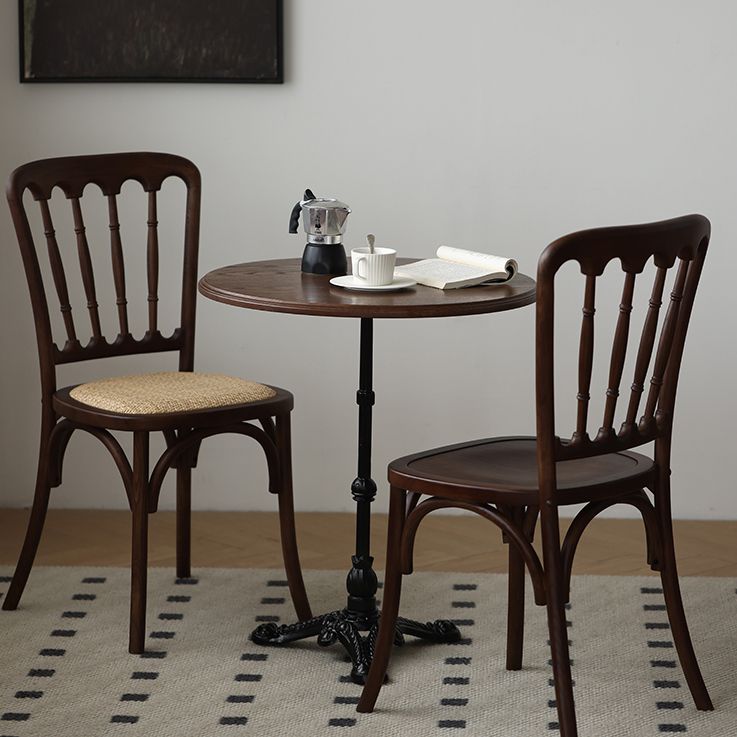 Modern Style Dining Chair Solid Wood Slat Back Side Chair for Dining Room
