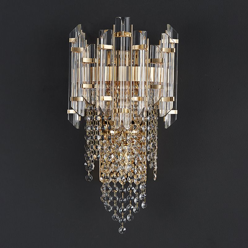 Modern Unique Shade Wall Lighting Crystal Shade Wall Lighting Ideas for Living Room