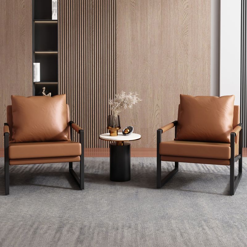 Faux Leather Chair 26.7" L x 28.3"W x 27.5"H Arms Included Chair for Living Room