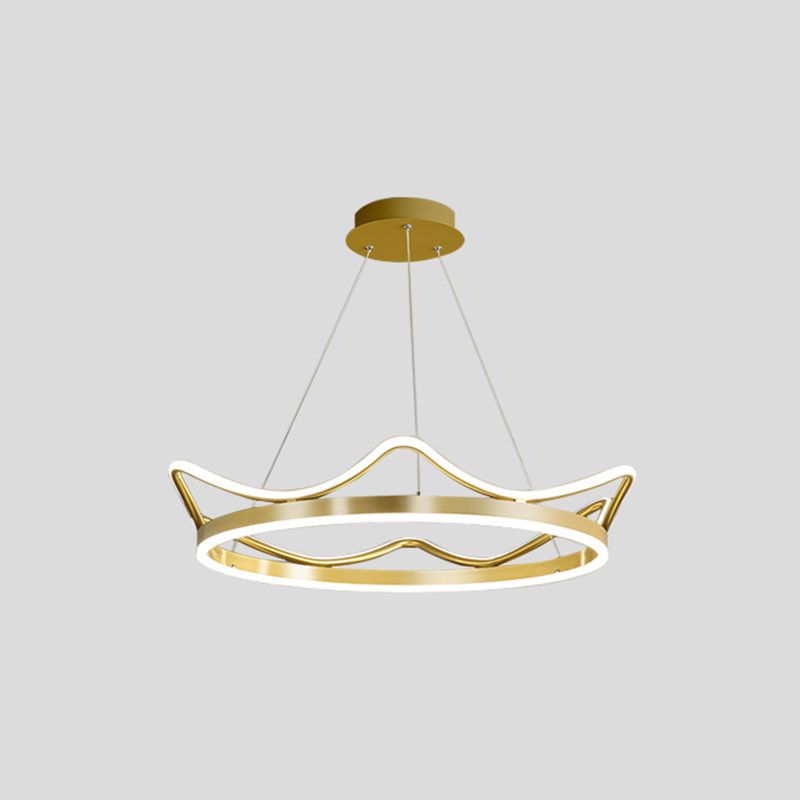 1 Light Crown Suspension Pendant Light