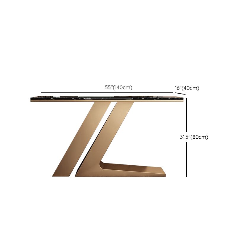Modern 31.5" Tall Console Table Abstract Base 1-shelf Accent Table