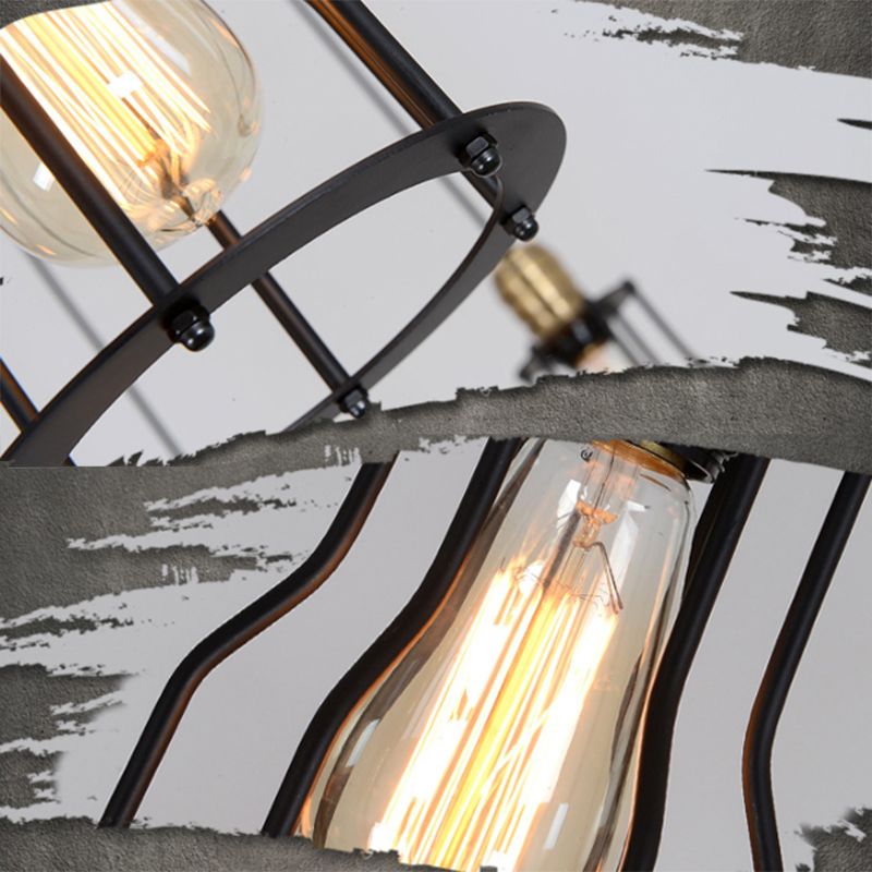 Spider metalen hanglamp armatuur industrieel retro restaurant plafond hang licht in zwart