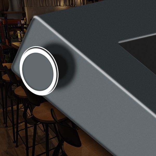 Industrial Bar Dining Table Rectangle Bar Solid Wood Table in Brown