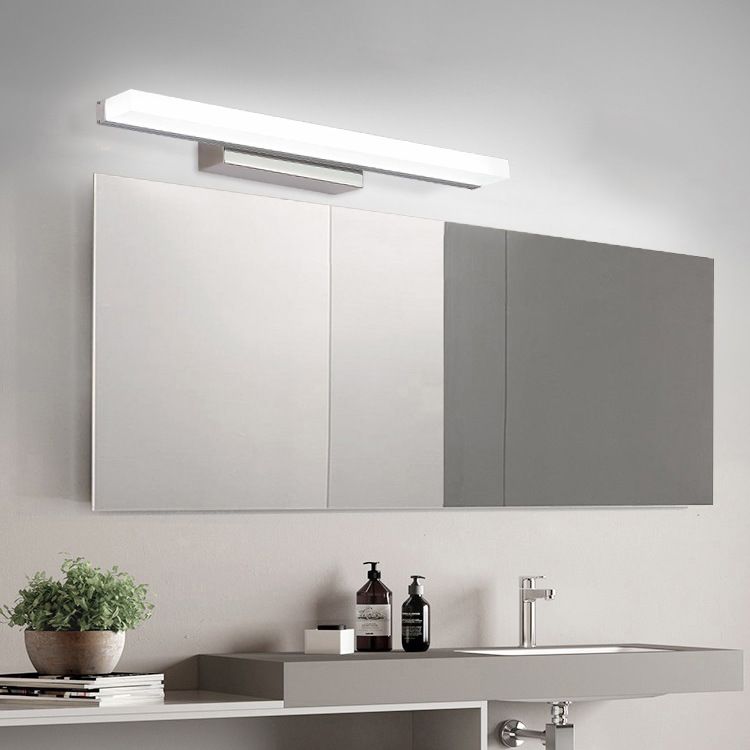 Metal Strip Wall Vanity Light Modern Style 1 Light Vanity Lighting Ideas