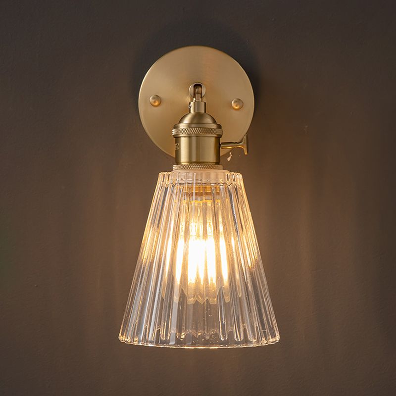 1-Light Wall Sconces Modern Glass Sconce Light Fixture for Bedroom