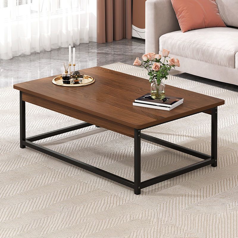 16.54" Tall Contemporary Style Coffee Cocktail Table Metal Frame Coffee Table