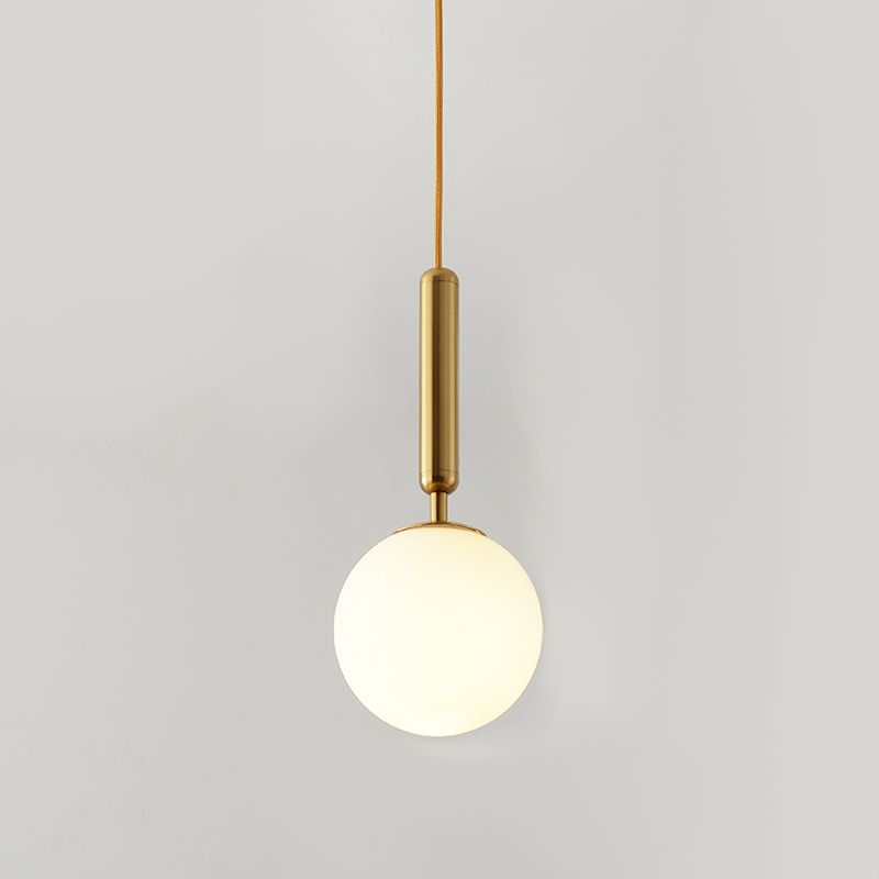 Global Glass Hanging Lamp Modern Dining Room Mini Pendant with 1 Light